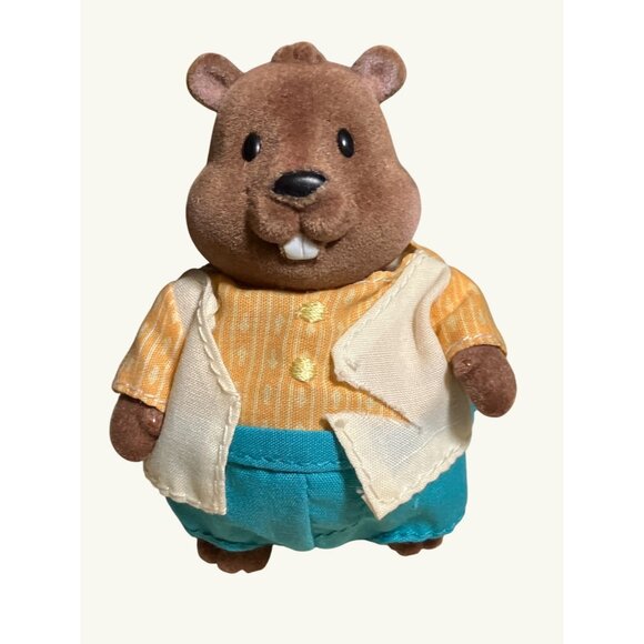 Woodzeez Toys Beaver Family Figurines Set Of 3 With Removable Clothes - Picture 3 of 12